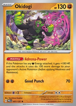 Okidogi REVERSE HOLO #57 - Pokemon Prismatic Evolutions