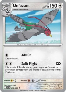 Unfezant POKEBALL HOLO #73 - Pokemon Black Bolt