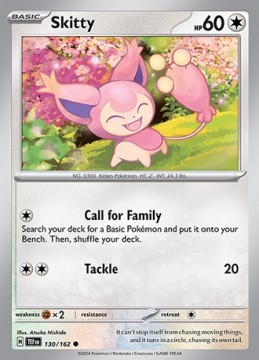Skitty REVERSE HOLO #130 - Pokemon Temporal Forces