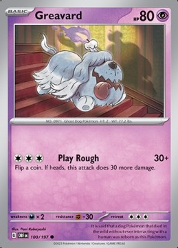 Greavard #100 - Pokemon Obsidian Flames