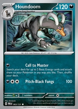 Houndoom #63 - Pokemon Prismatic Evolutions
