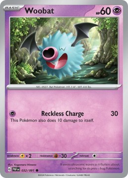 Woobat #32 - Pokemon Paldean Fates