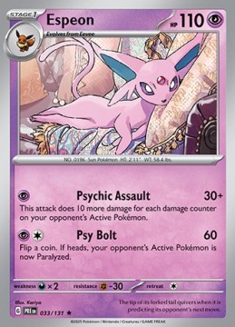 Espeon HOLO #33 - Pokemon Prismatic Evolutions