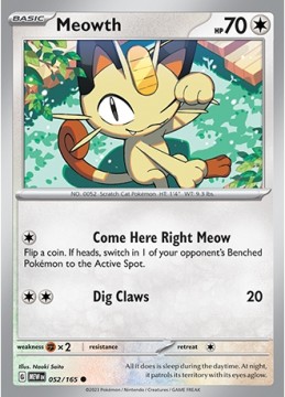 Meowth #52 - Pokemon Scarlet & Violet 151