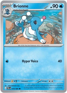 Brionne REVERSE HOLO #19 - Pokemon Pitch Black
