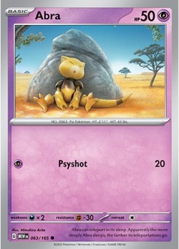 Abra #63 - Pokemon Scarlet & Violet 151 
