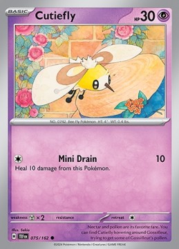 Cutiefly REVERSE HOLO #75 - Pokemon Temporal Forces