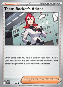 Team Rocket's Ariana REVERSE HOLO #171 - Pokemon Destined Rivals