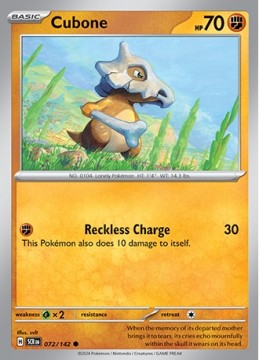 Cubone #72 - Pokemon Stellar Crown