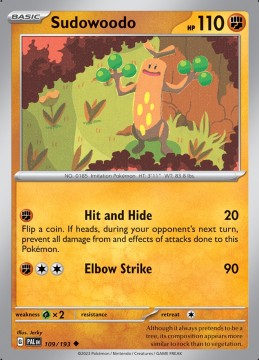 Sudowoodo #109 - Pokemon Paldea Evolved