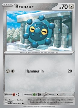 Bronzor #66 - Pokemon Prismatic Evolutions 