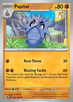 Pupitar #106 - Pokemon Obsidian Flames