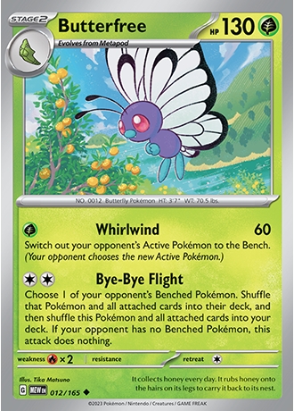 Butterfree REVERSE HOLO #12 - Pokemon Scarlet & Violet 151 ...